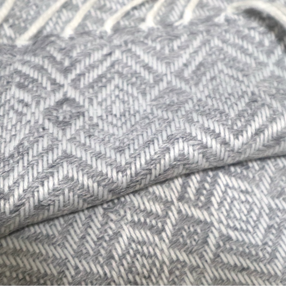 Alpaca Wool Scarf Alpaca Wool Blend‎ Gray Color Unisex - Picture 7 of 7